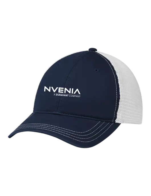 Richardson 111 Garment Washed Trucker Cap Navy w/White Mesh w/nVenia Logo