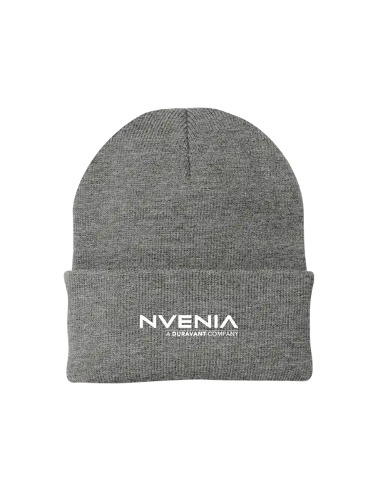 Medium Grey Heather Knit Cap w/nVenia Logo