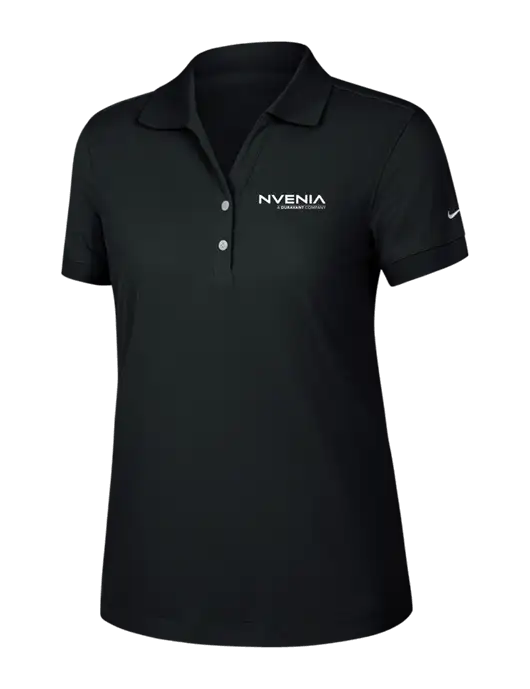 Nike Womens Dri-FIT Classic Black Polo w/nVenia Logo