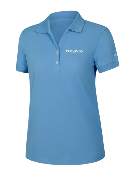 Nike Womens Dri-FIT Classic Light Blue Polo w/nVenia Logo