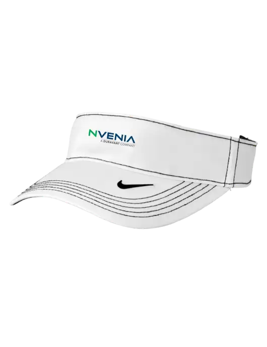 Nike White Dri-FIT Ace Visor w/nVenia Logo
