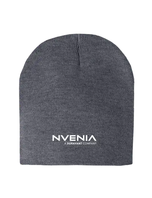 Dark Grey Heather Element Knit Beanie w/nVenia Logo