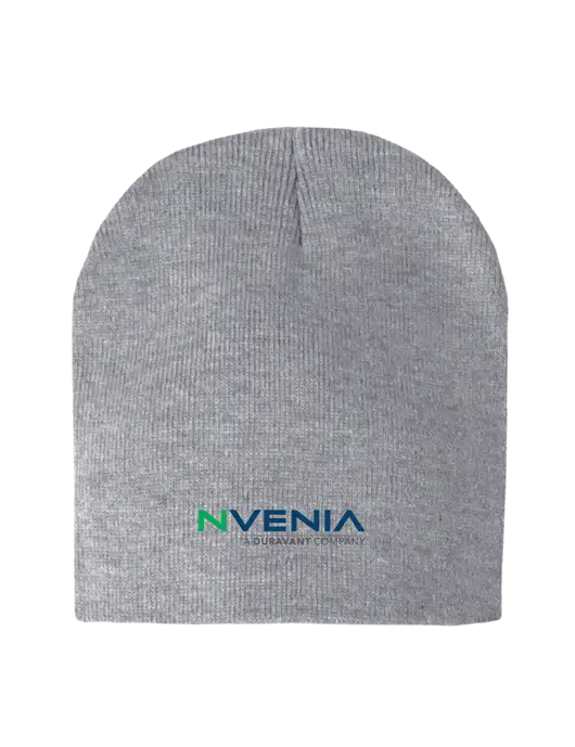 Light Grey Heather Element Knit Beanie w/nVenia Logo