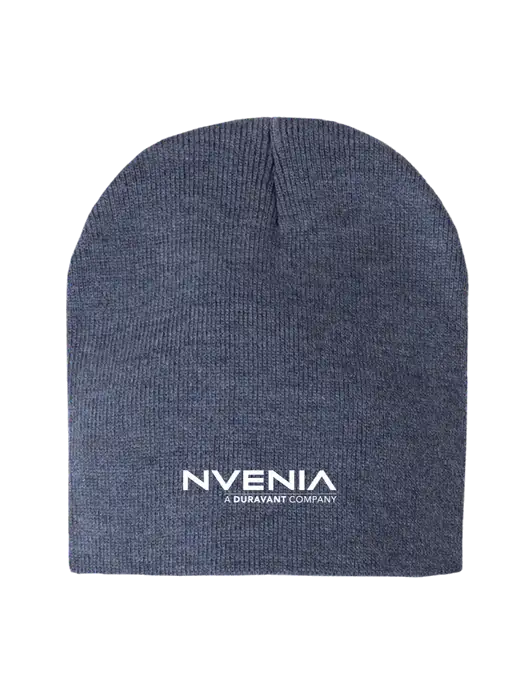 Navy Heather Element Knit Beanie w/nVenia Logo