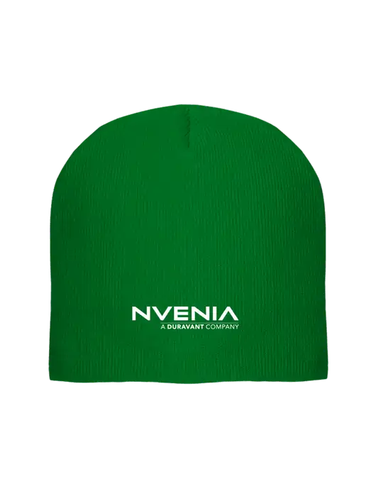 Solid Kelly Green Element Knit Beanie w/nVenia Logo