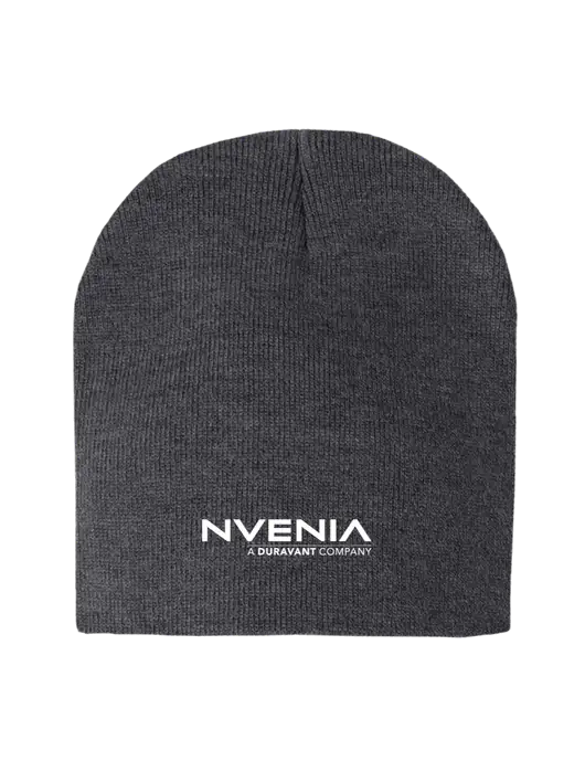 Charcoal Heather Element Knit Beanie w/nVenia Logo