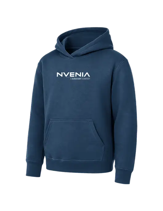 Youth Navy 7.8 oz Pullover Hooded Sweatshirt w/nVenia Logo