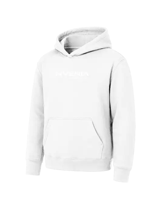 Youth White 7.8 oz Pullover Hooded Sweatshirt w/nVenia Logo