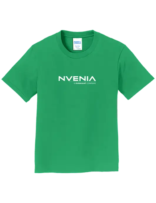 Youth Ring Spun Kelly Green 4.5 oz T-Shirt w/nVenia Logo