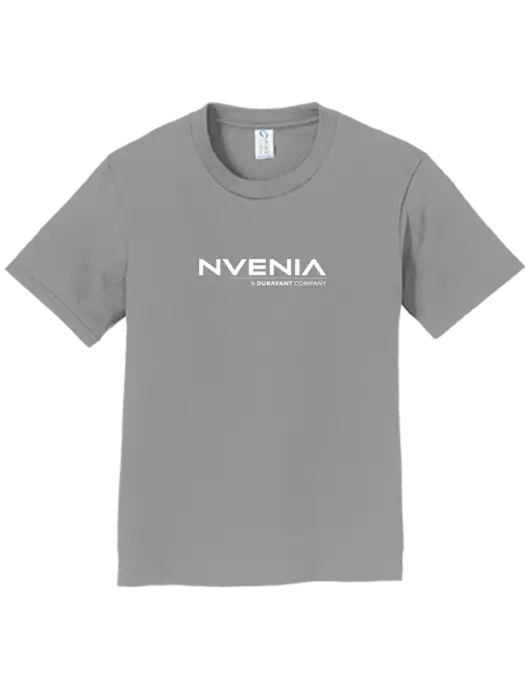 Youth Ring Spun Medium Grey 4.5 oz T-Shirt w/nVenia Logo