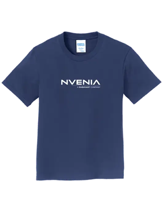 Youth Ring Spun Navy 4.5 oz T-Shirt w/nVenia Logo